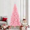 vidaXL Weihnachtsbaum mit 300 LEDs mit Ständer Rosa 210 cm PVC