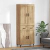 vidaXL Highboard mit Schubladen 2 pcs Artisan-Eiche Holzwerkstoff