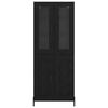 vidaXL Highboard Schwarz Eichen-Optik 69,5 x 34 x 180 cm Holzwerkstoff
