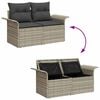 vidaXL Garten-Sofa-Set mit Kissen 6 pcs Hellgrau Poly Rattan