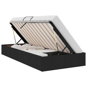 vidaXL Ottoman Bettgestell mit Speicher Schwarz 90 x 190 cm Stoff