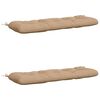 vidaXL Bankkissen VIANEN 2 stk. 100 % Polyester Sand 110 x 40 x 12 cm