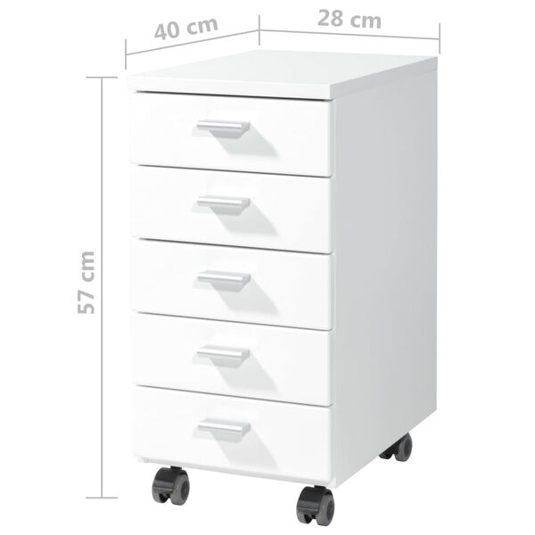 Germania Rollschrank Wei&szlig; 4099-84