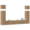 vidaXL 6-tlg. TV-Schrank-Set Wandmontage Artisan-Eiche Holzwerkstoff