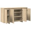 vidaXL Sideboard Sonoma-Eiche 135 x 41 x 75 cm Holzwerkstoff