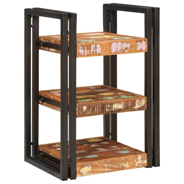 vidaXL Nachttisch 2 pcs Braun und Schwarz Massivholz Altholz