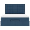 vidaXL Ottoman-Bett mit Matratze Blau 140x200 cm Stoff