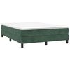vidaXL Boxspringbettgestell Dunkelgrün 140x190 cm Samt