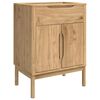 vidaXL Waschbeckenschrank mit Regal FLORO Wachsbraun 60 x 40 x 80 cm