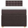 vidaXL Boxspringbett mit Matratze Dunkelbraun 90x190 cm Stoff