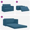 vidaXL Schlafsofa 110cm Blau Samt
