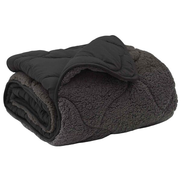 vidaXL Winterbettdecke Gepolstert Anthrazit 135 x 200 cm