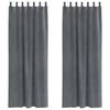 vidaXL Verdunkelungsvorhänge 2 pcs Hellgrau 140 x 245 cm Samt