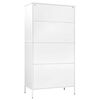 vidaXL Kleiderschrank Wei&szlig; 90x50x180 cm Stahl