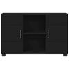 vidaXL Sideboard mit Regal Schwarz 88,5 x 30,5 x 55,5 cm Holzwerkstoff