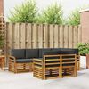 vidaXL Sofagarnituren 7 pcs Natur und Anthrazit Massivholz Akazie