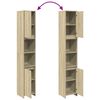 vidaXL Badezimmerschrank Sonoma-Eiche 30x30x183,5 cm Holzwerkstoff