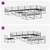 vidaXL Outdoor-Sofagarnitur 9 pcs Natur Massivholz Akazie