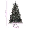 vidaXL K&uuml;nstlicher Weihnachtsbaum Gr&uuml;n 150 cm PVC, Plastik und Stahl