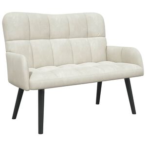 vidaXL Zweisitzer Sofa Creme 115 x 61 x 87 cm Samt