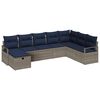 vidaXL Sofa Set mit Kissen mit Speicher Grau Poly-Rattan