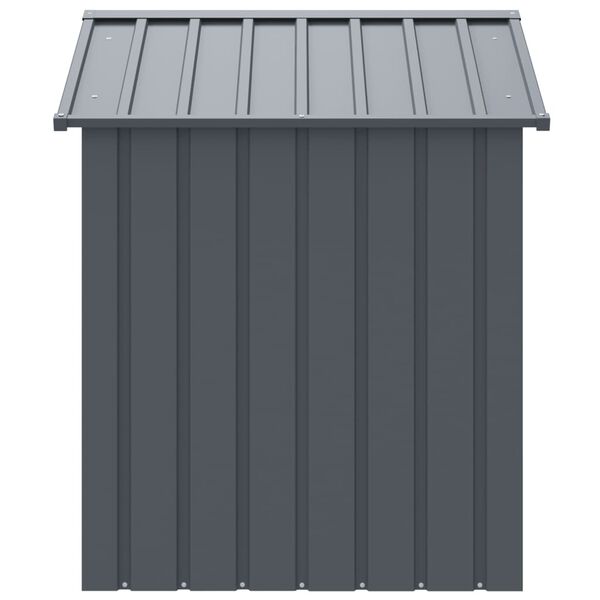 vidaXL Hundehütte mit Dach Anthrazit 117x103x123 cm Verzinkter Stahl