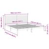 vidaXL Massivholzbett Extra Lang ohne Matratze 180x210 cm