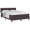 vidaXL Boxspringbett mit Kopfteil Dunkelbraun 200 x 140 cm Stoff