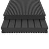 vidaXL Terrassendiele 4 pcs Schwarz WPC