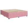 vidaXL Boxspringbett mit Matratze Rosa 180x200 cm Samt