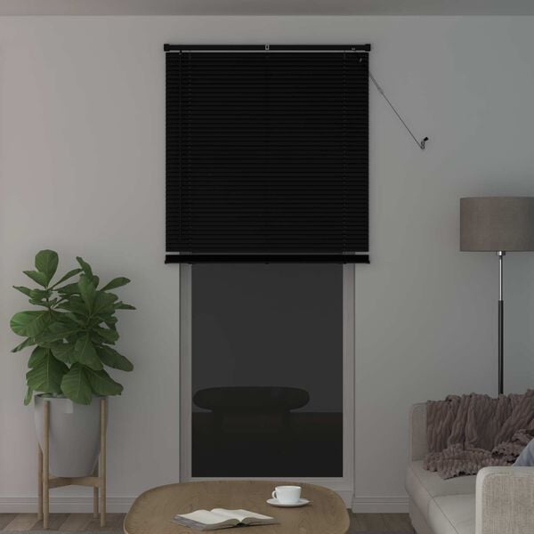 vidaXL Venetianer Jalousie Verstellbar Schwarz 213 x 100 cm PVC