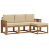 vidaXL Outdoor-Sofagarnitur mit Kissen 4 pcs Natur und Beige