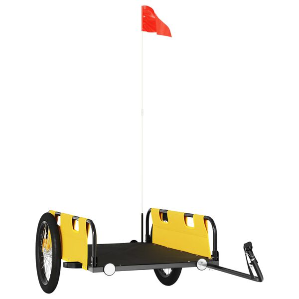 vidaXL Fahrradanhänger Gelb Oxford-Gewebe und Eisen