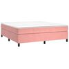 vidaXL Boxspringbettgestell Rosa 180x200 cm Samt