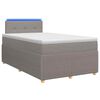 vidaXL Boxspringbett mit Matratze Taupe 120 x 190 cm Stoff