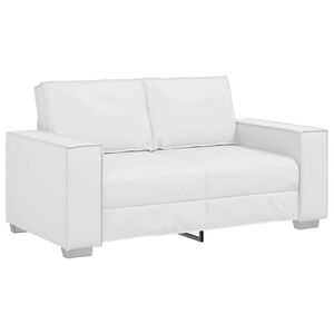 vidaXL Zweisitzer-Sofa Wei&szlig; 160 cm Kunstleder