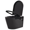 vidaXL Wandmontierte Toilette Keramik Schwarz