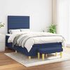 vidaXL Boxspringbett mit Matratze Blau 120x190 cm Stoff