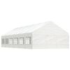 vidaXL Pavillon mit Dach Wei&szlig; 13,38x5,88x3,75 m Polyethylen