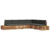 vidaXL 7 stk. Outdoor-Sofagarnitur Massives Akazienholz und Polyester