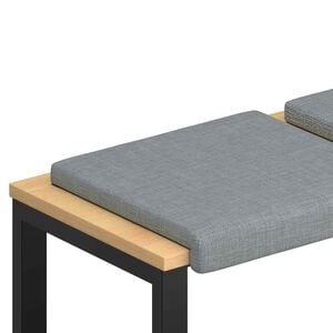 vidaXL Bankkissen 4 stk. Stoff Hellgrau Tiefe 35 cm