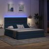 vidaXL Bett mit Stauraum und LED mit LED Blau 160 x 200 cm Polyester