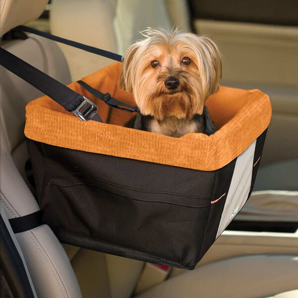 Kurgo Hunde-Autositz Skybox Schwarz und Orange