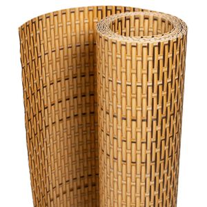 vidaXL Balkon-Sichtschutz Hellbraun 300x80 cm Poly Rattan