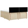 vidaXL Boxspringbett mit Matratze Creme 200x200 cm Stoff