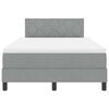 vidaXL Boxspringbett mit Matratze Hellgrau 120 x 200 cm Stoff