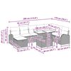 vidaXL Garten-Sofa-Set mit Kissen mit Speicher 9 pcs Braun Poly Rattan