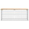 vidaXL Gartenbank aus Gabionen 103x31,5x42 cm Massivholz Kiefer