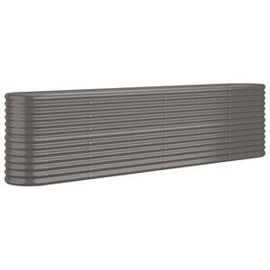 vidaXL Hochbeet Verzinkter Stahl 260x40x68 cm Grau