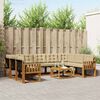 vidaXL Outdoor-Sofagarnitur 10 pcs Natur und Beige Massivholz Akazie
